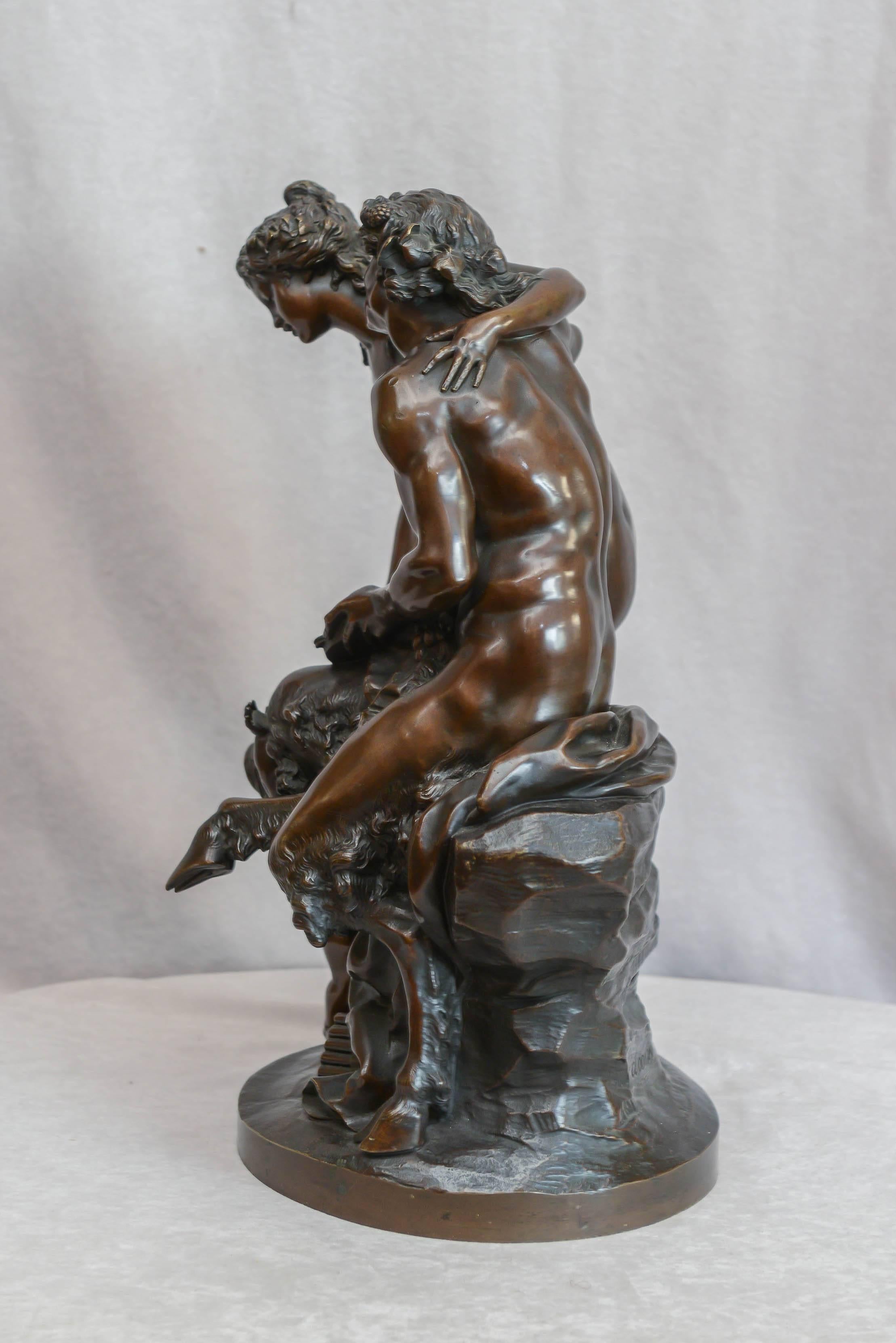 Late 19th Century Bronze Group by Clodion