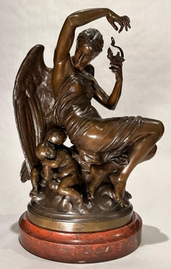 Bronze Group by Emile-Andre Boisseau La Crépuscule (Dusk)