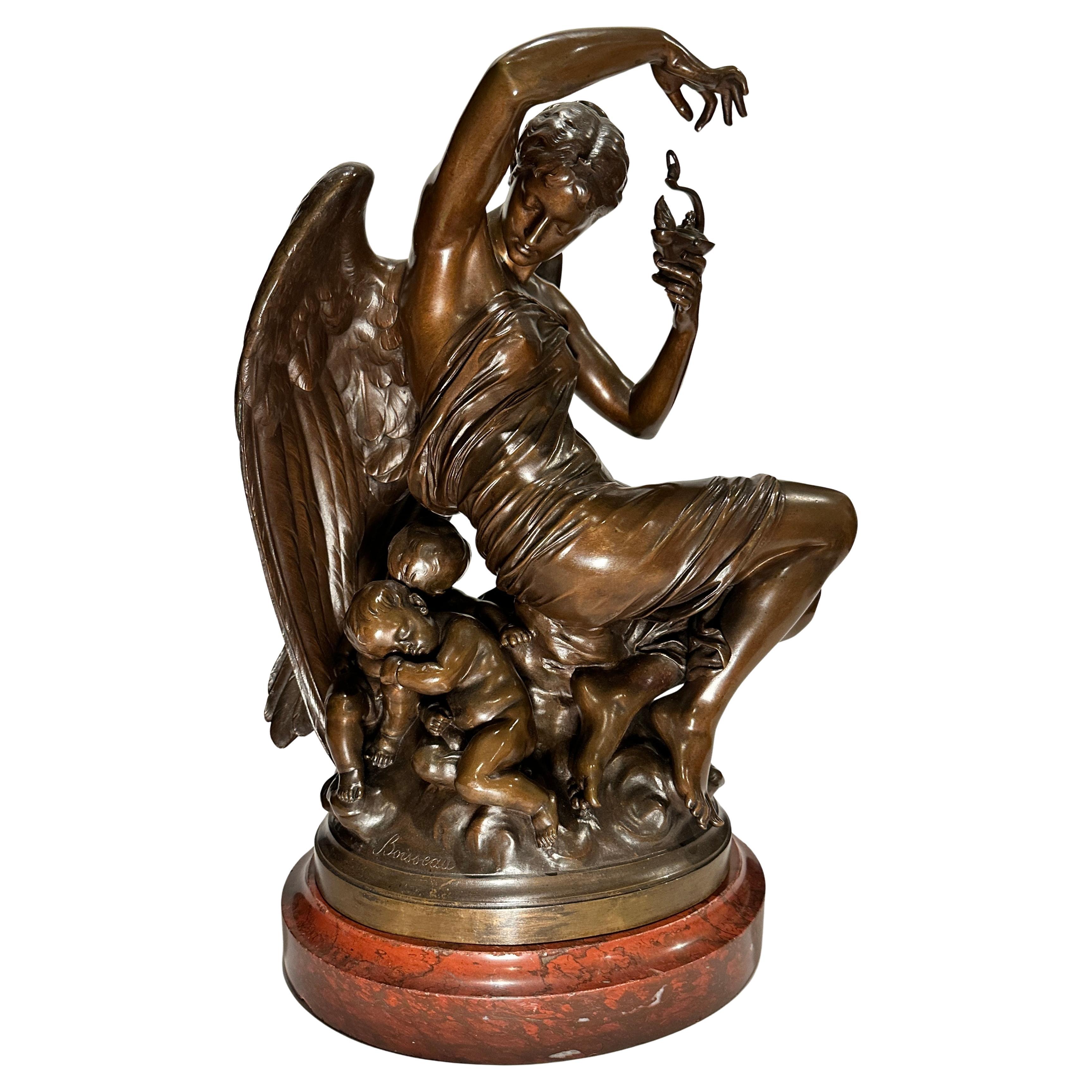 Grupo de bronce de Emile Andre Boisseau La Crépuscule (Crepúsculo)