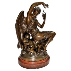 Grupo de bronce de Emile Andre Boisseau La Crépuscule (Crepúsculo)