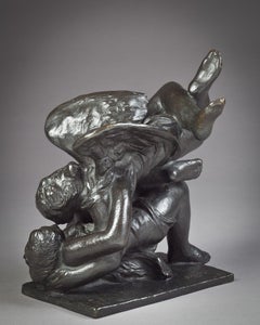Bronze Group Cupid and Psyche by Gerhardt Henning 'Swedish 1880-1967'