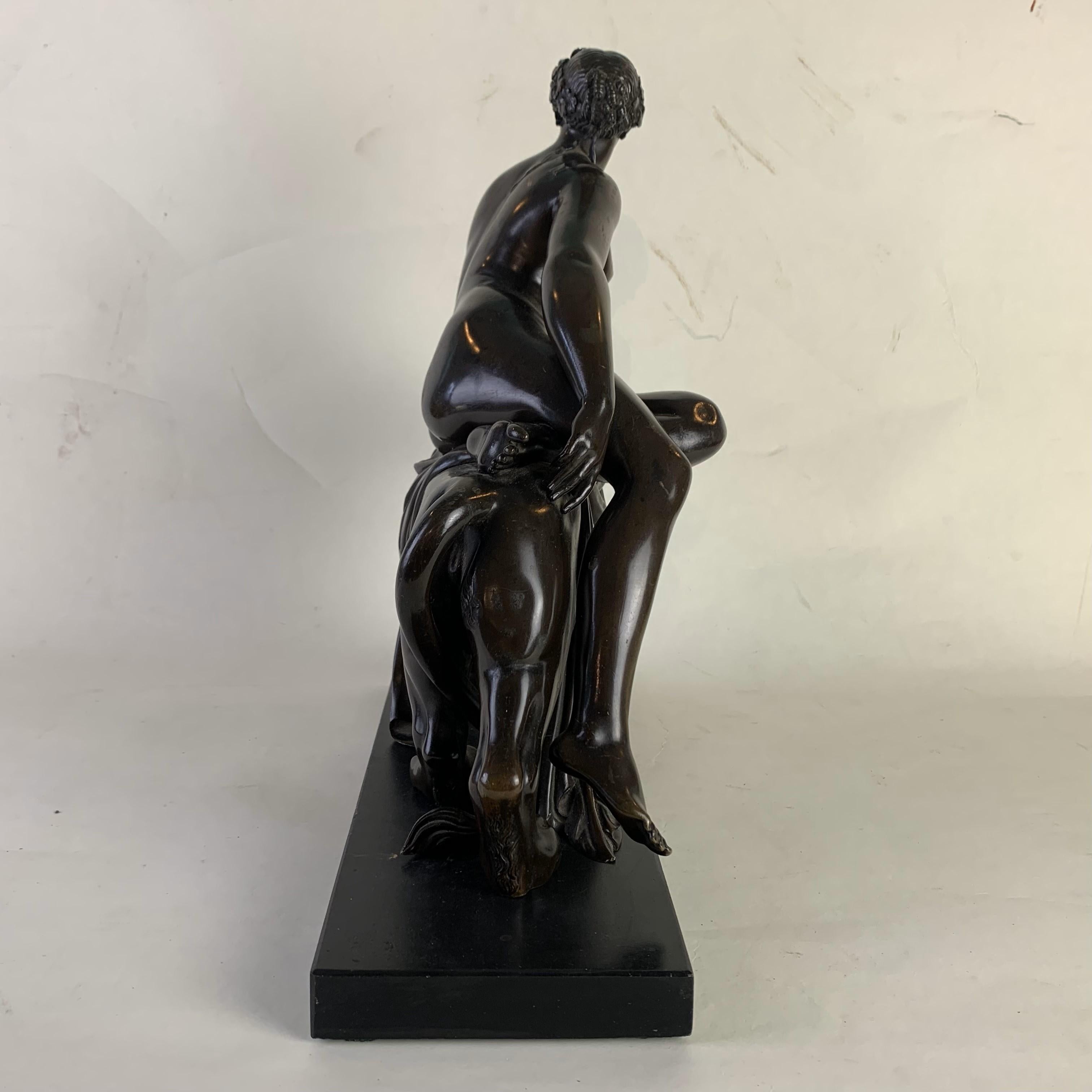 Italian Bronze Group of Ariadne and the Leopard For Sale