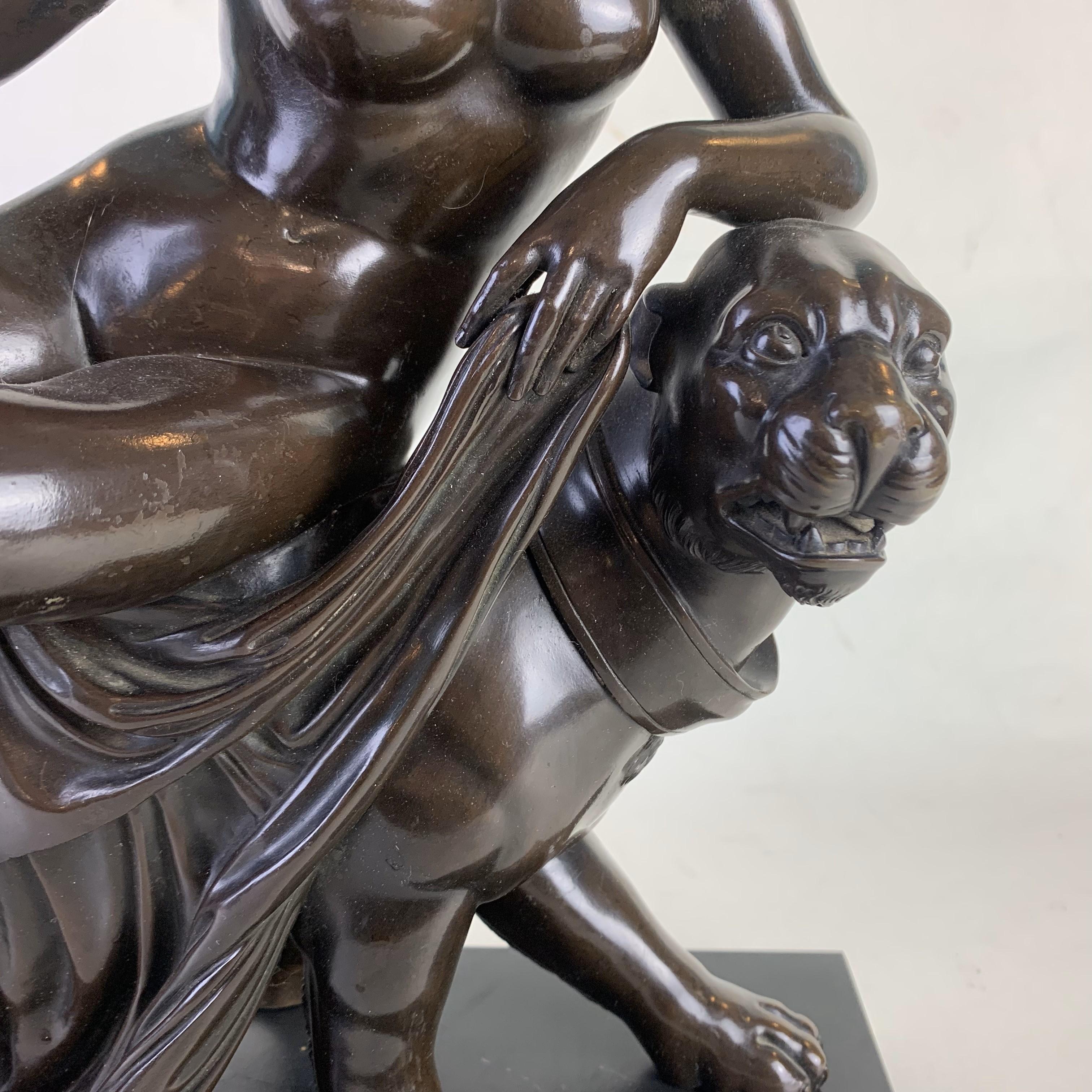 Bronze Group of Ariadne and the Leopard In Good Condition In Folkestone, GB