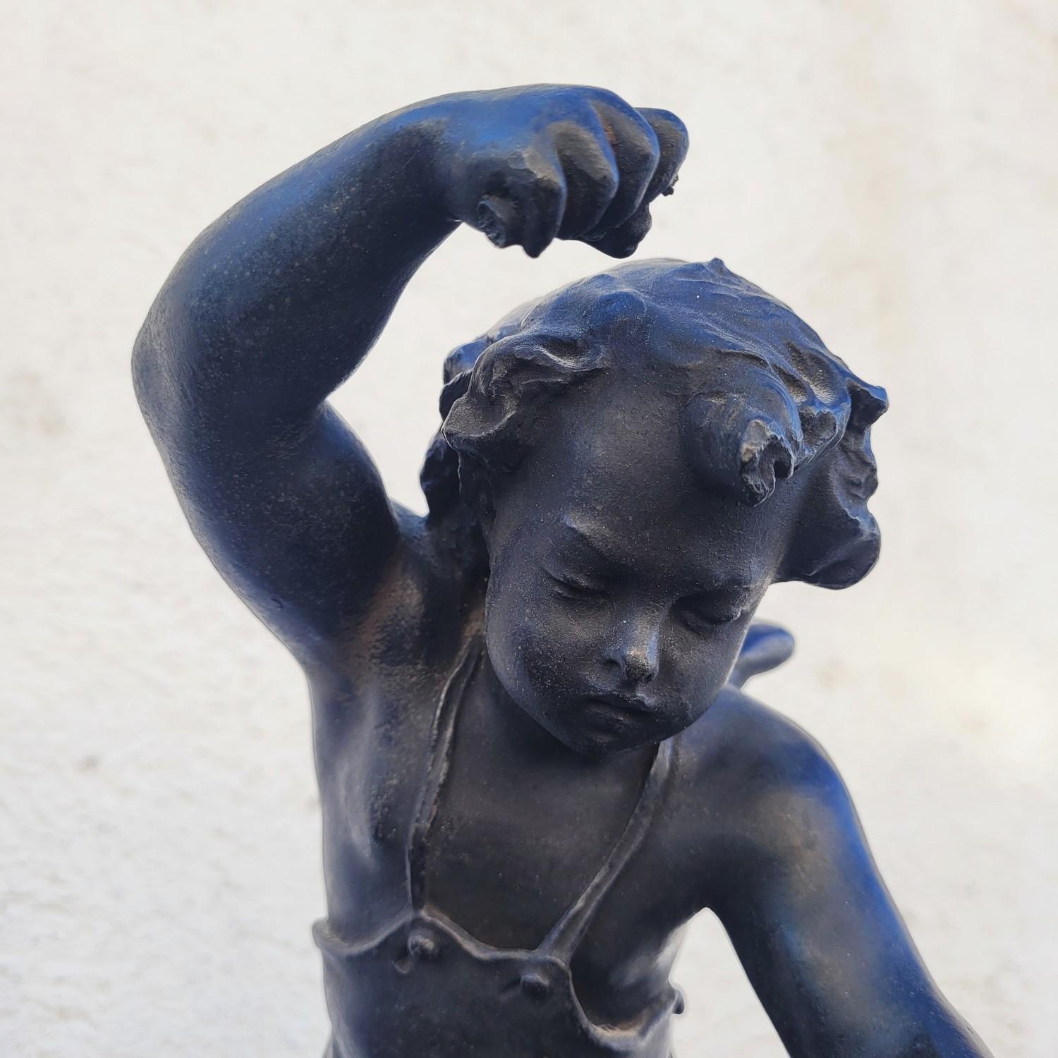 Bronzegruppe von Puttenschmieden, 19. Jahrhundert im Angebot 9