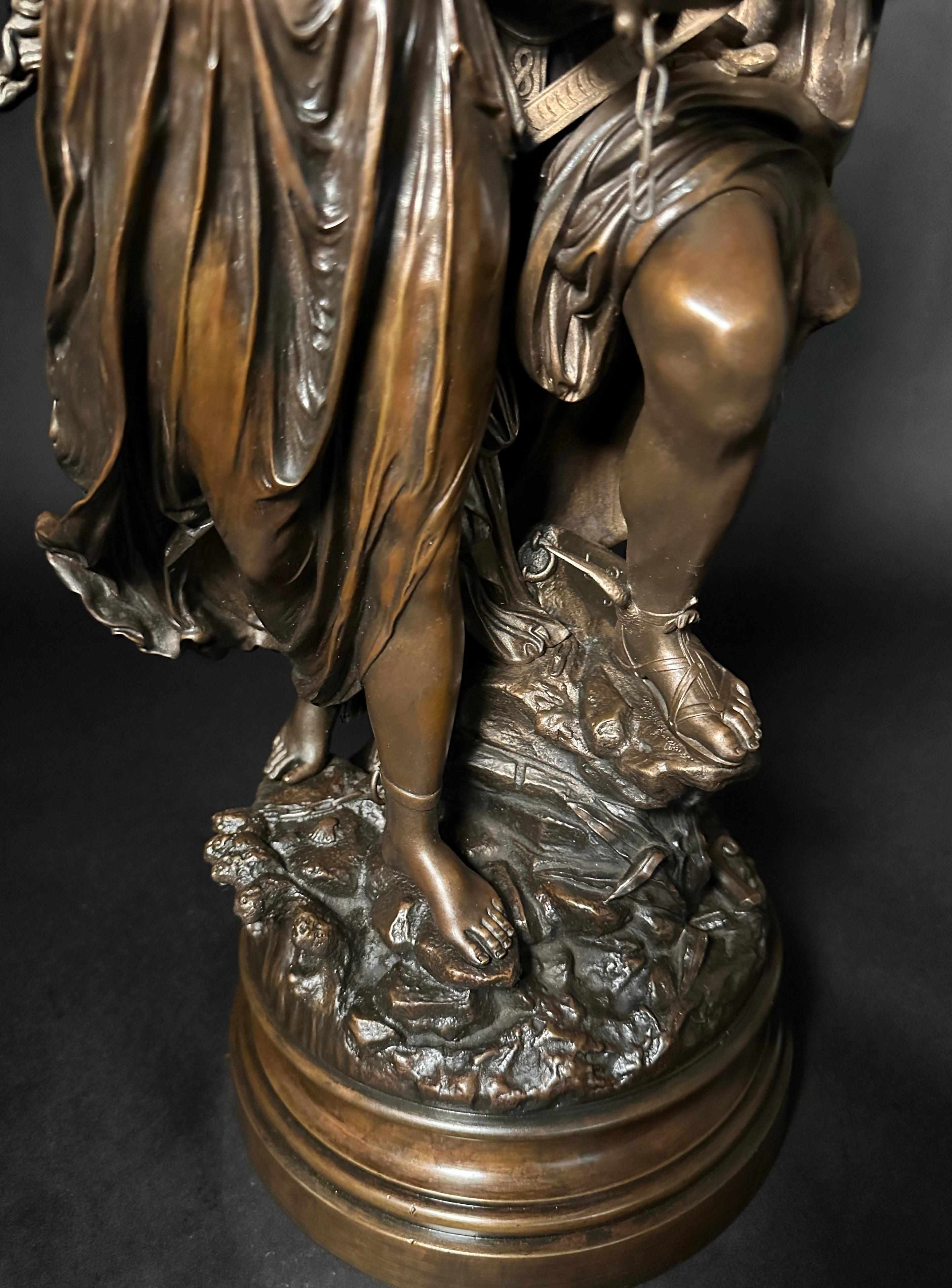 XIXe siècle Groupe en bronze Persée et Andromeda par Jean-Louis Gregoire en vente