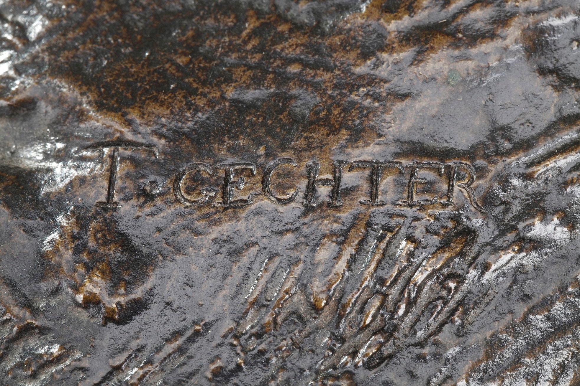 Groupe de bronze:: Amazone blessée de Théodore Gechter 8