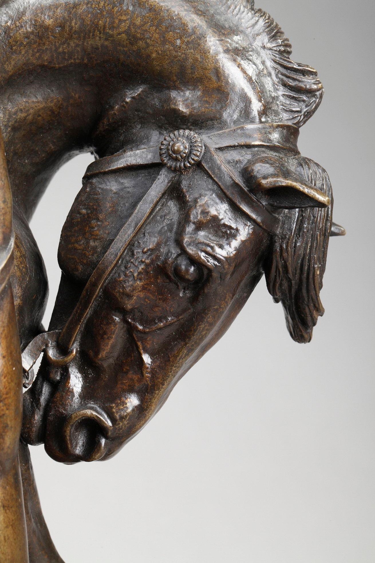 Groupe de bronze:: Amazone blessée de Théodore Gechter 9