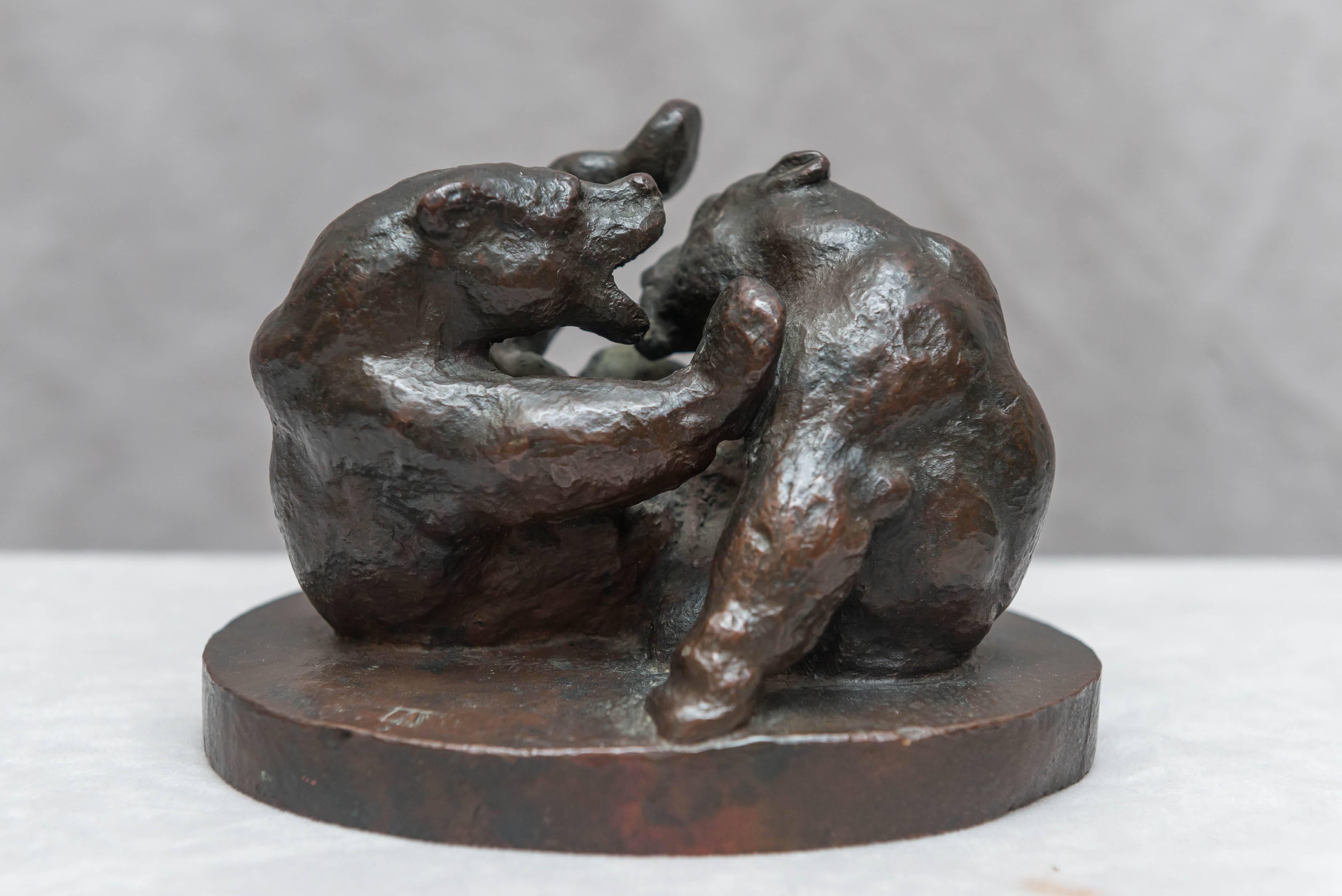 Other Bronze Grouping of Two Bears Playing
