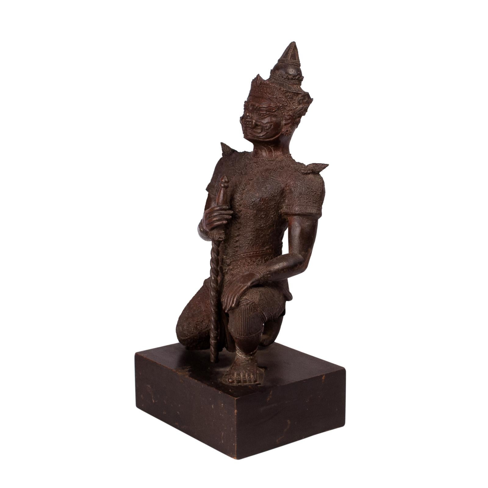 International Style Bronze Guardian Figure, Thailand, circa 1850