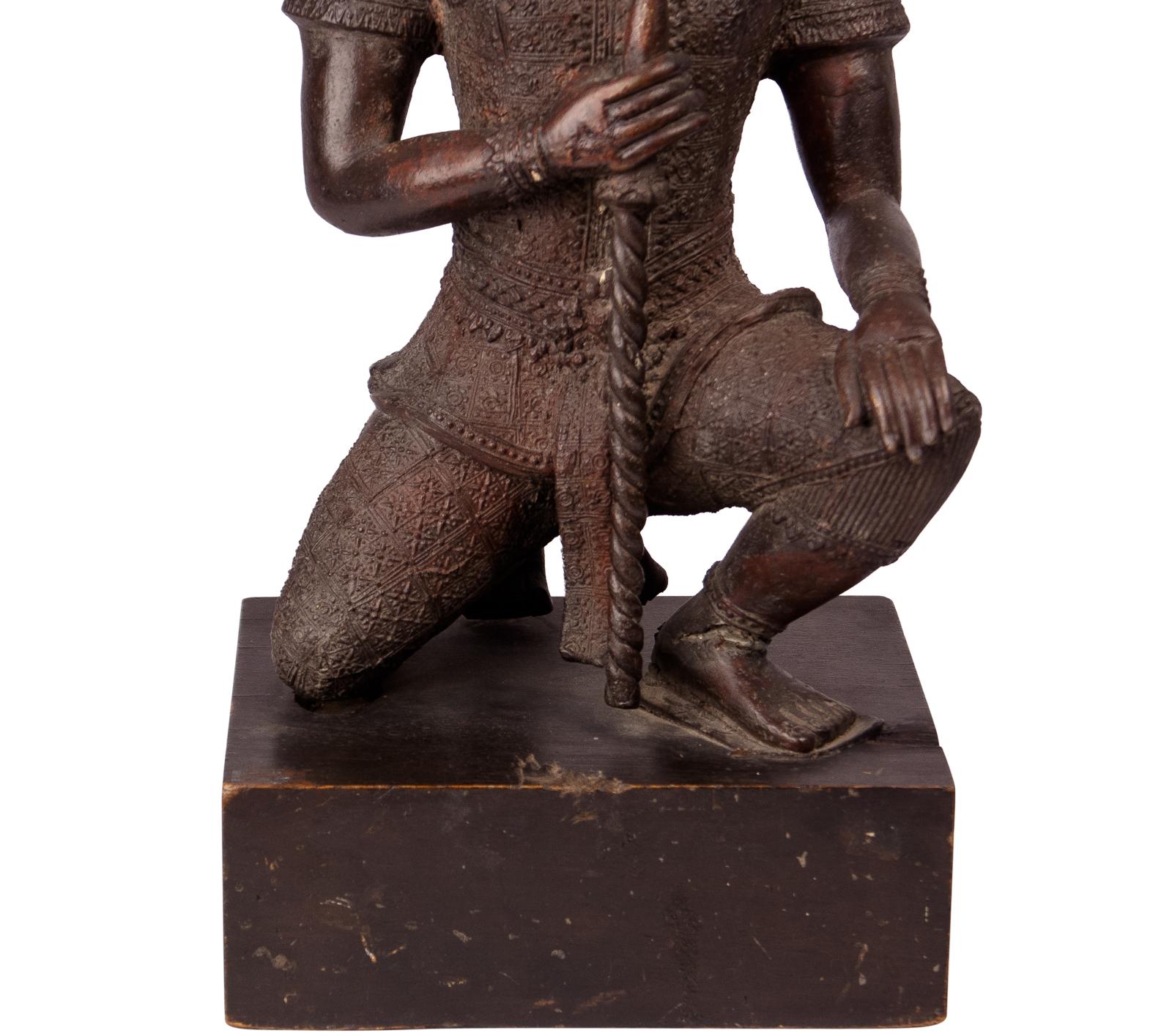 Bronze Guardian Figure, Thailand, circa 1850 3