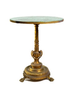 Bronze gueridon with a malachite top