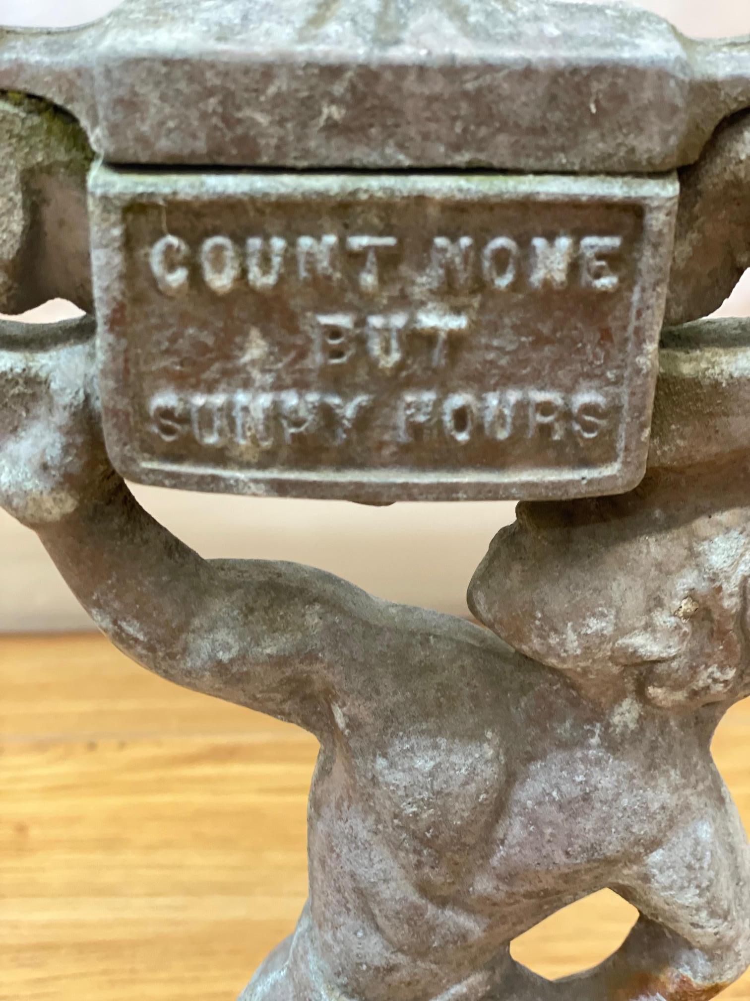 Metal Atlas Armillary Sundial Circa 1930's 1