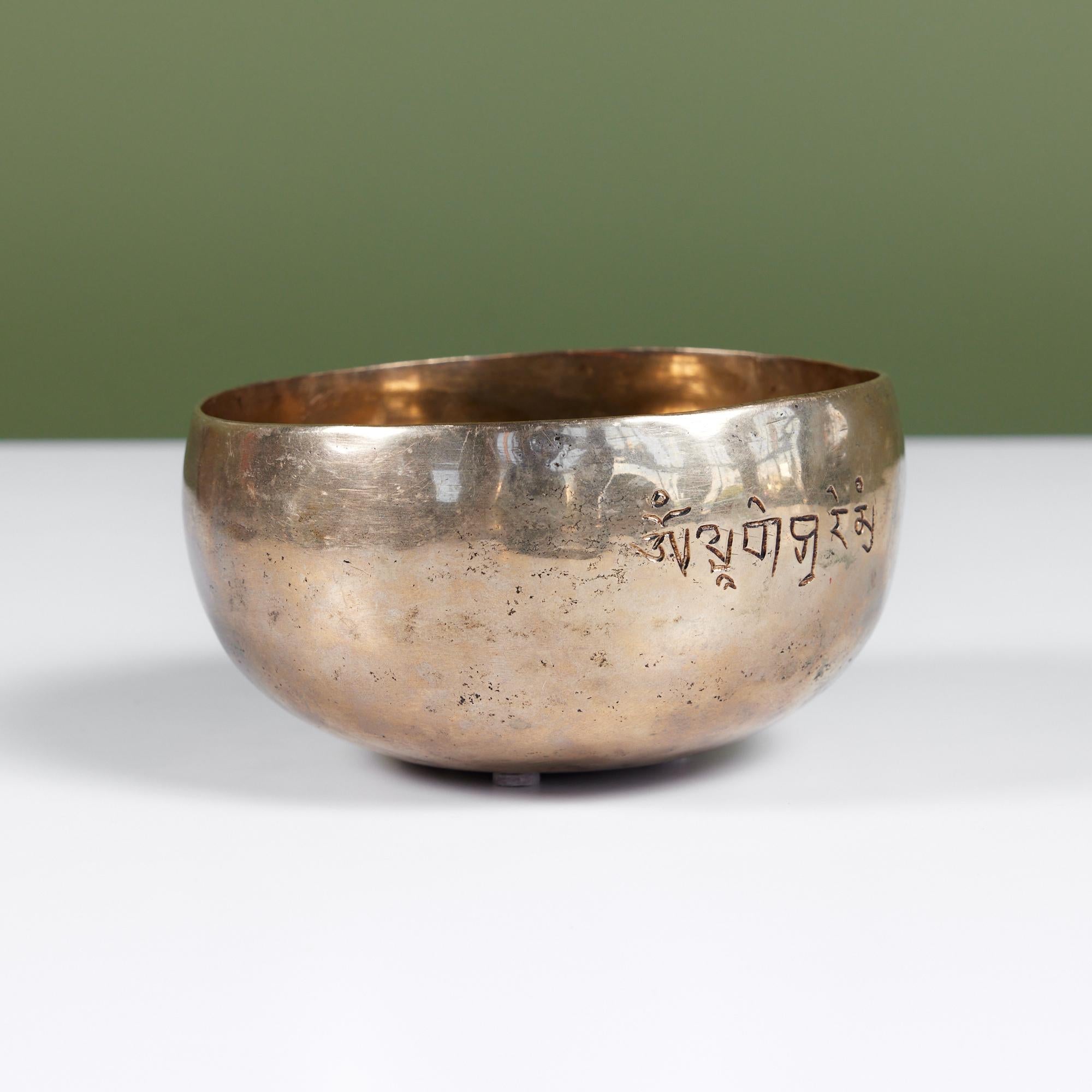 20th Century Bronze Hammered Tibetan Singing Bowl