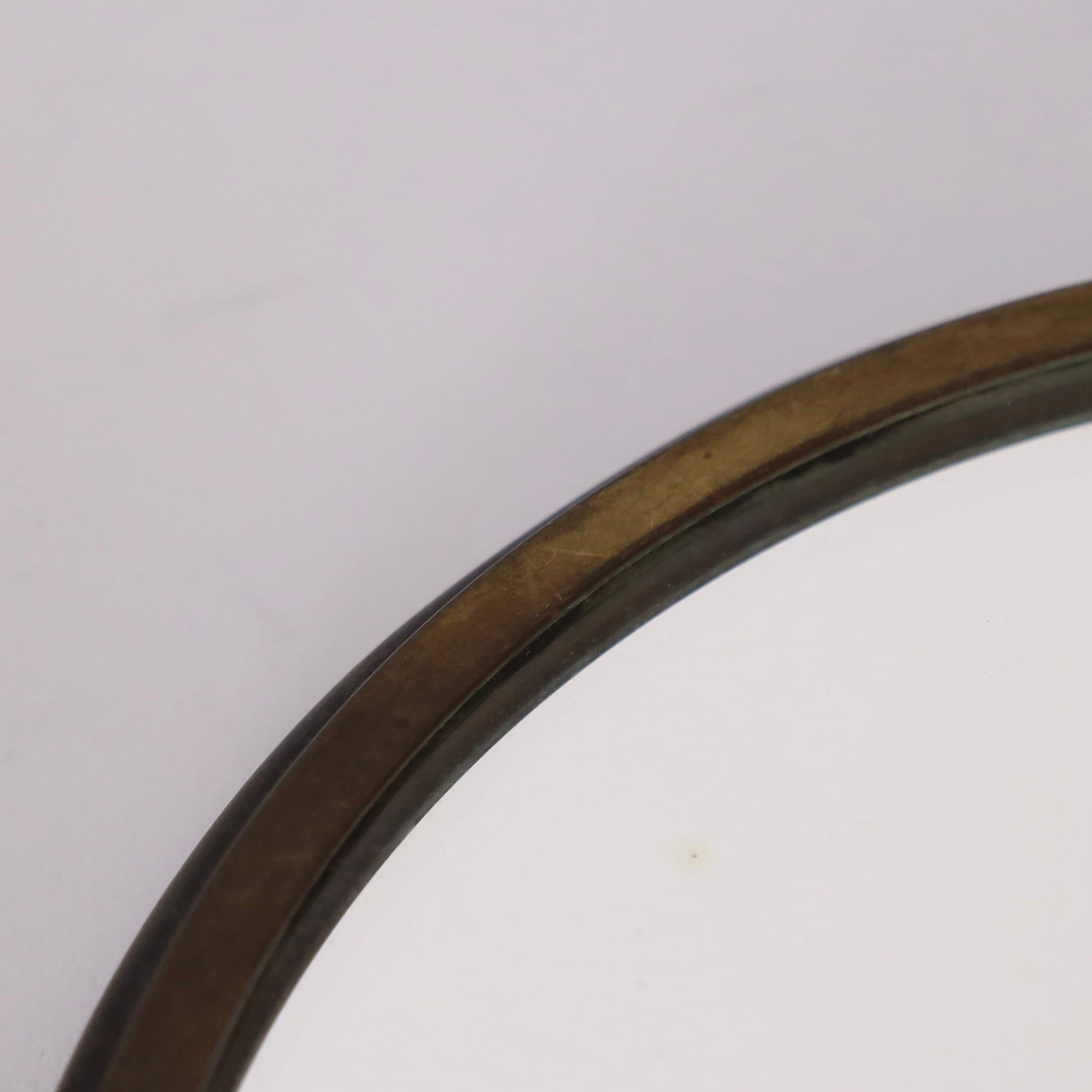 Specchio a mano e spazzola in bronzo di Just Andersen, anni '20, Danimarca in vendita 2