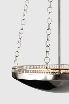 Lampe suspendue en bronze avec chaînes