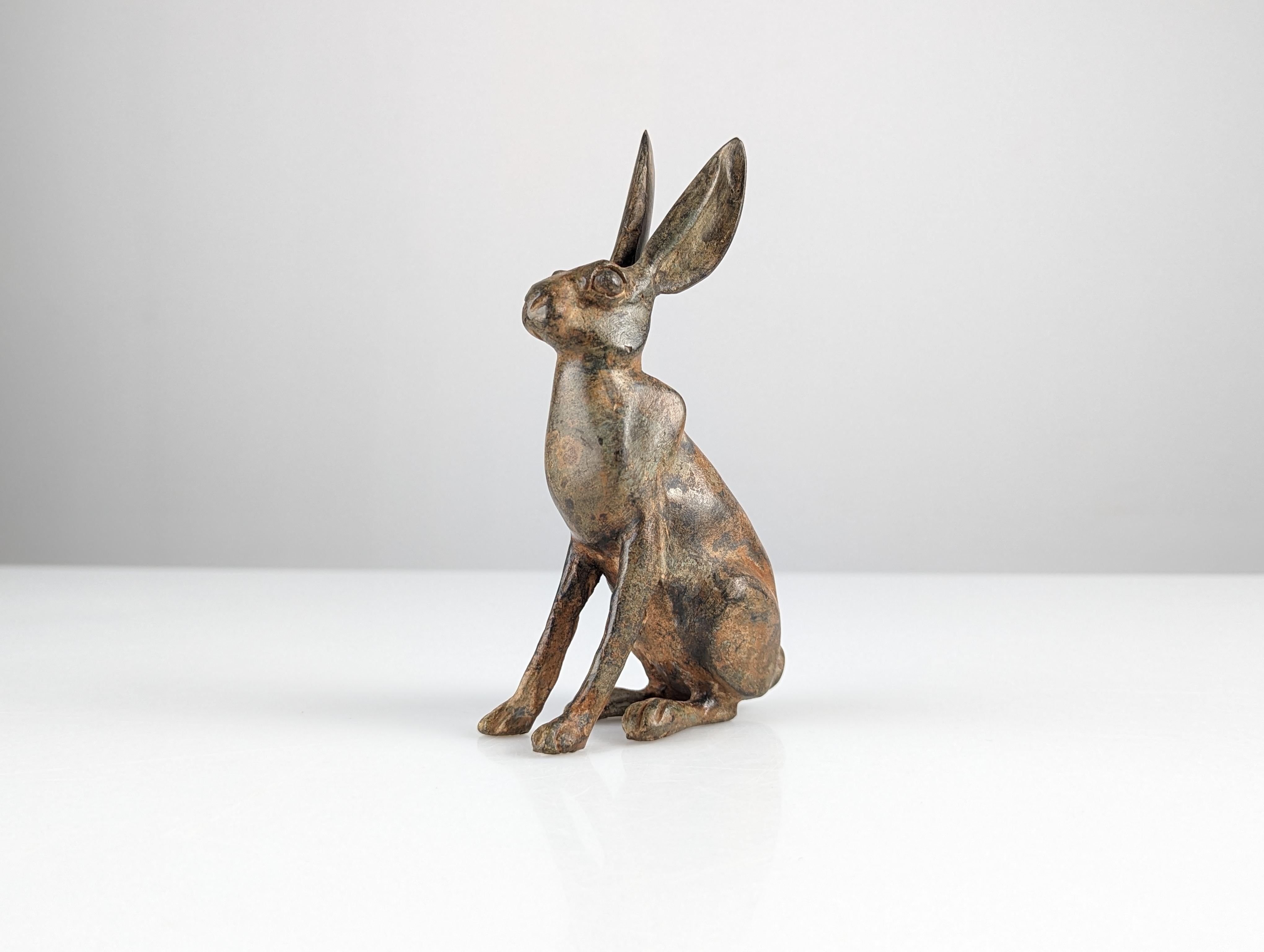 Harenskulptur aus Bronze von Pierre Chenet, versiegelt 1