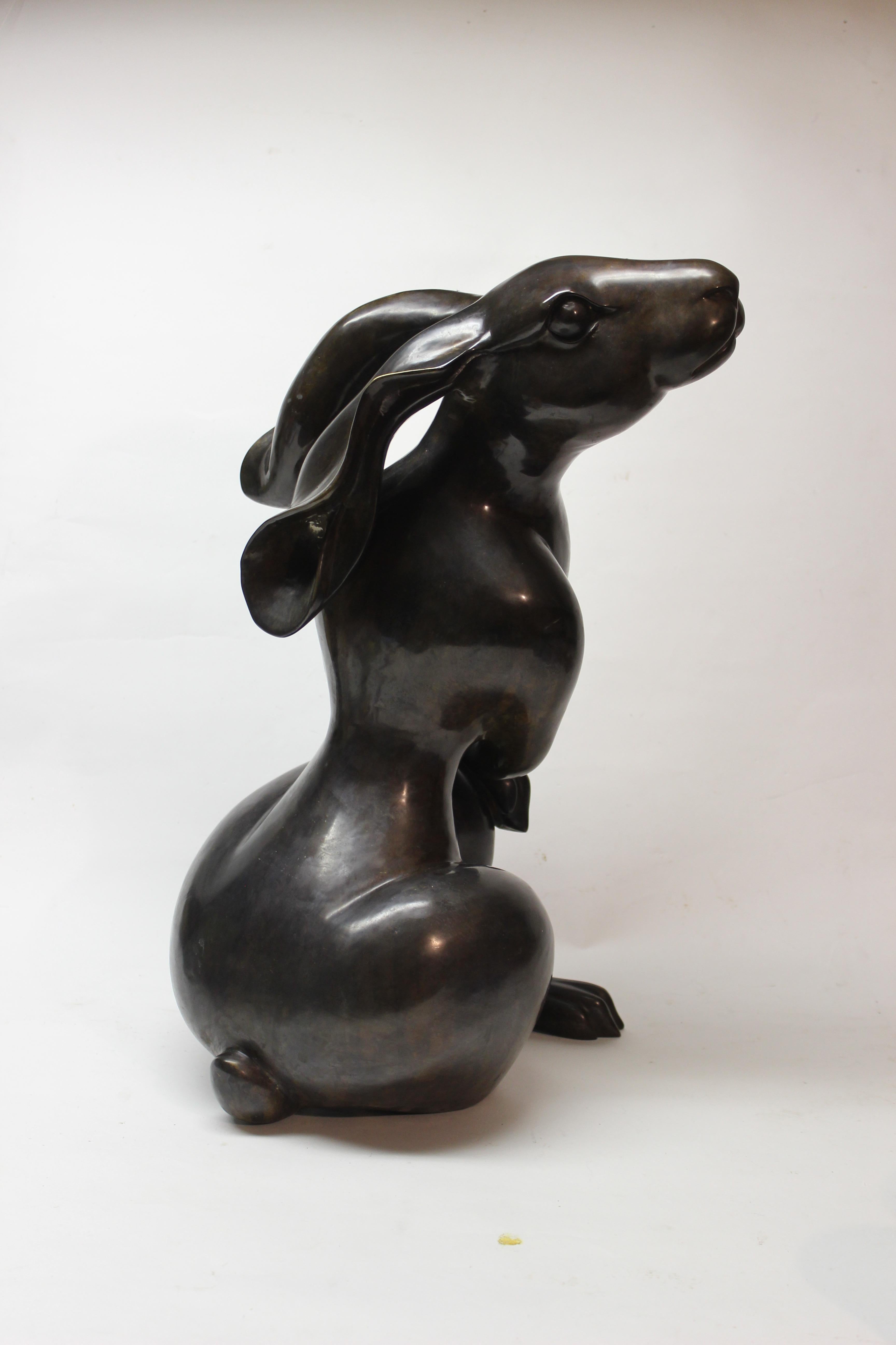 20th Century Bronze Hare Sculpture