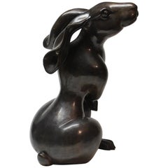 Bronze Hare Sculpture