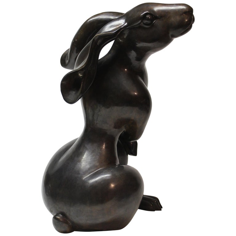 Bronze Hare Sculpture at 1stDibs