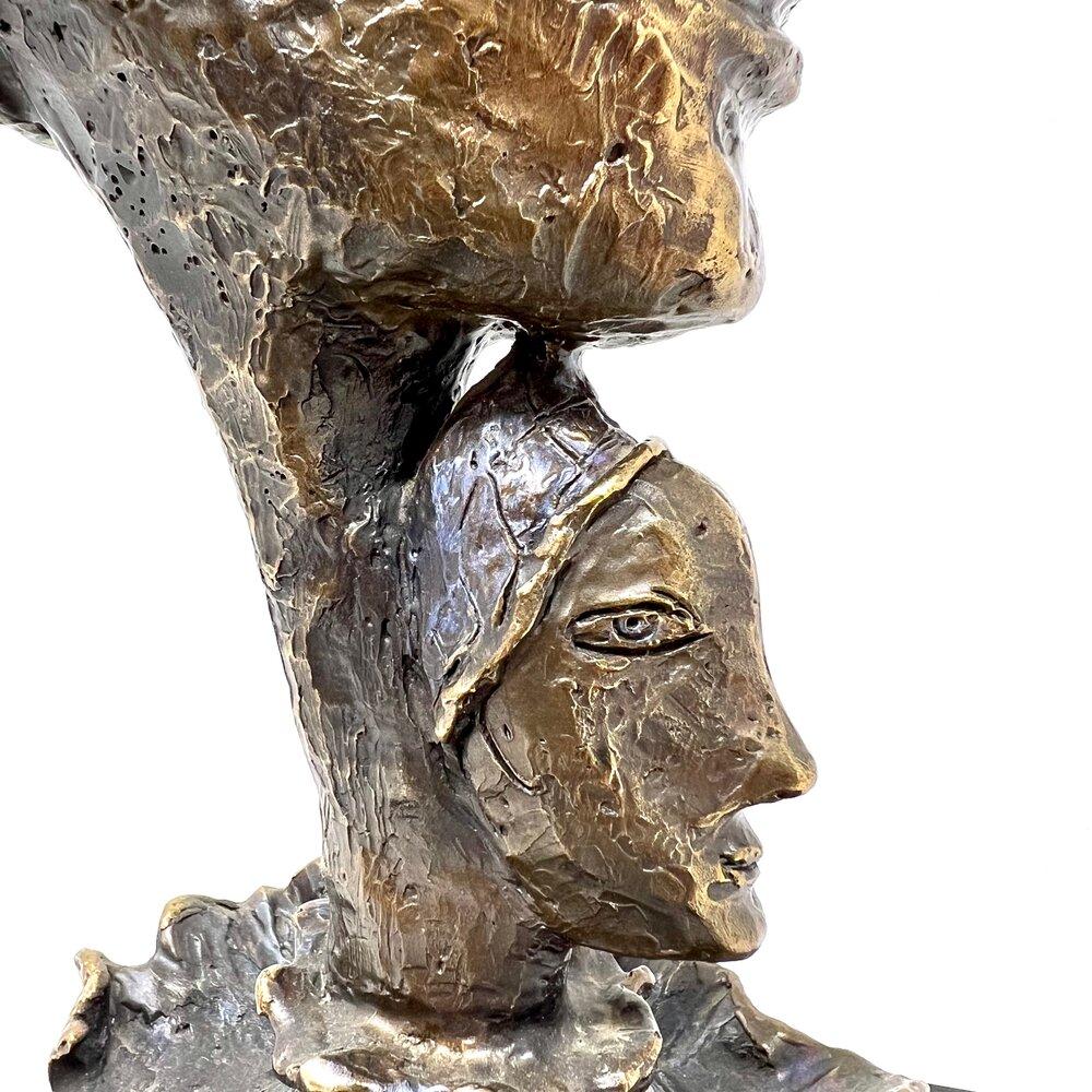 Bronze Harlequin Sculpture by Mary Zarbano 6