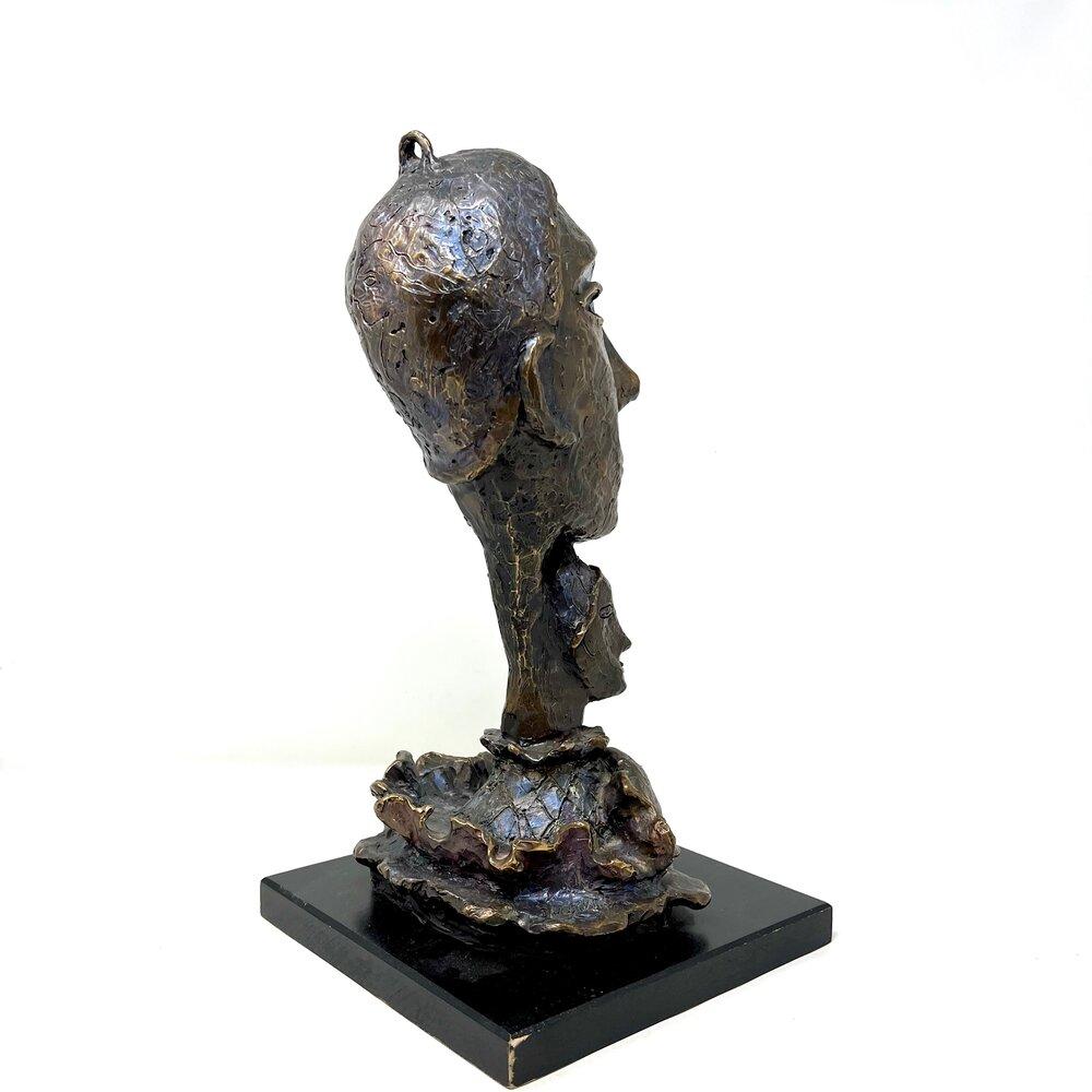 Expressionist Bronze Harlequin Sculpture by Mary Zarbano
