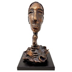 Bronze Harlequin Sculpture by Mary Zarbano