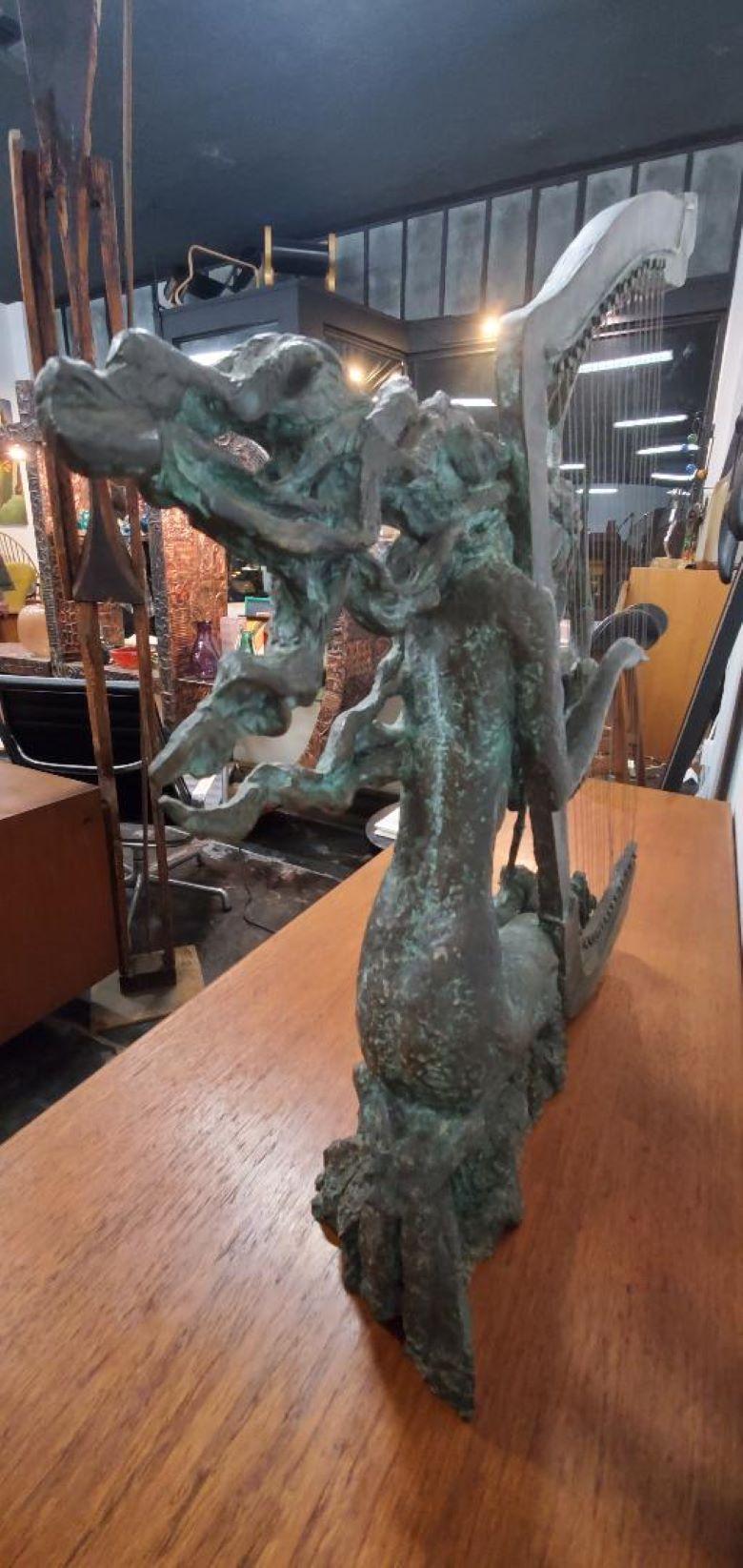 Bronze-Figurative Jugendstil-Skulptur „Harmony“, signiert von Ting Shao Kuang im Angebot 4