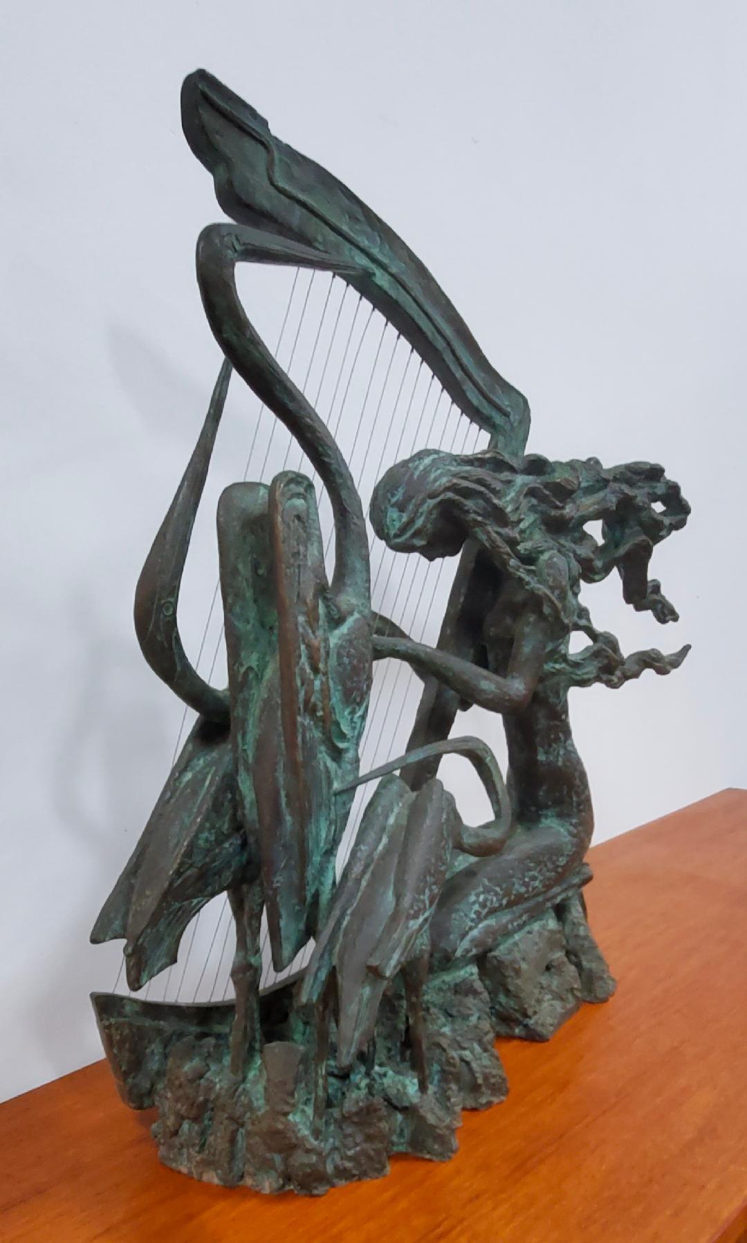 Bronze-Figurative Jugendstil-Skulptur „Harmony“, signiert von Ting Shao Kuang (amerikanisch) im Angebot