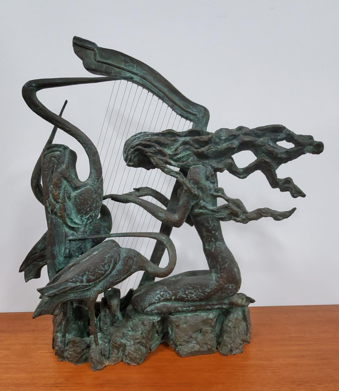 Bronze-Figurative Jugendstil-Skulptur „Harmony“, signiert von Ting Shao Kuang im Angebot 1