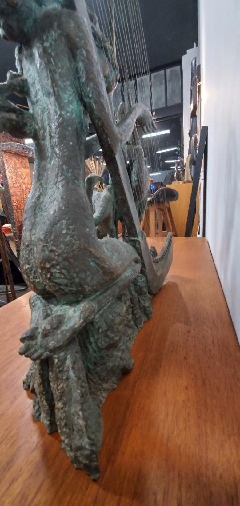 Bronze-Figurative Jugendstil-Skulptur „Harmony“, signiert von Ting Shao Kuang im Angebot 3