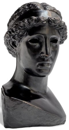 Tête d'Athéna en bronze Lemnia Fonderie Chiurazzi 20e siècle