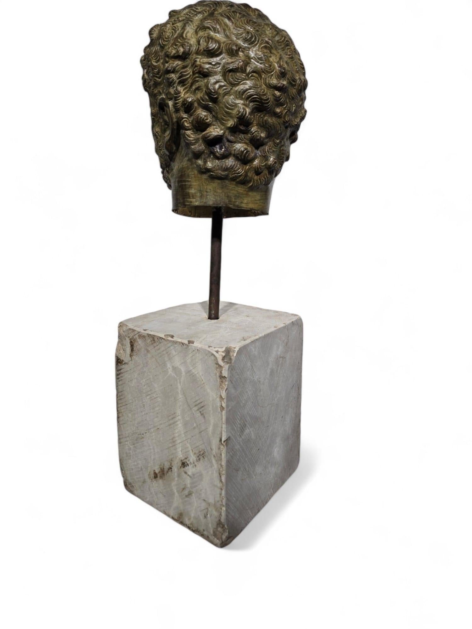 TESTA DI BRONZO DELL'IMPERATORE ROMANO CARACALLA in vendita 1