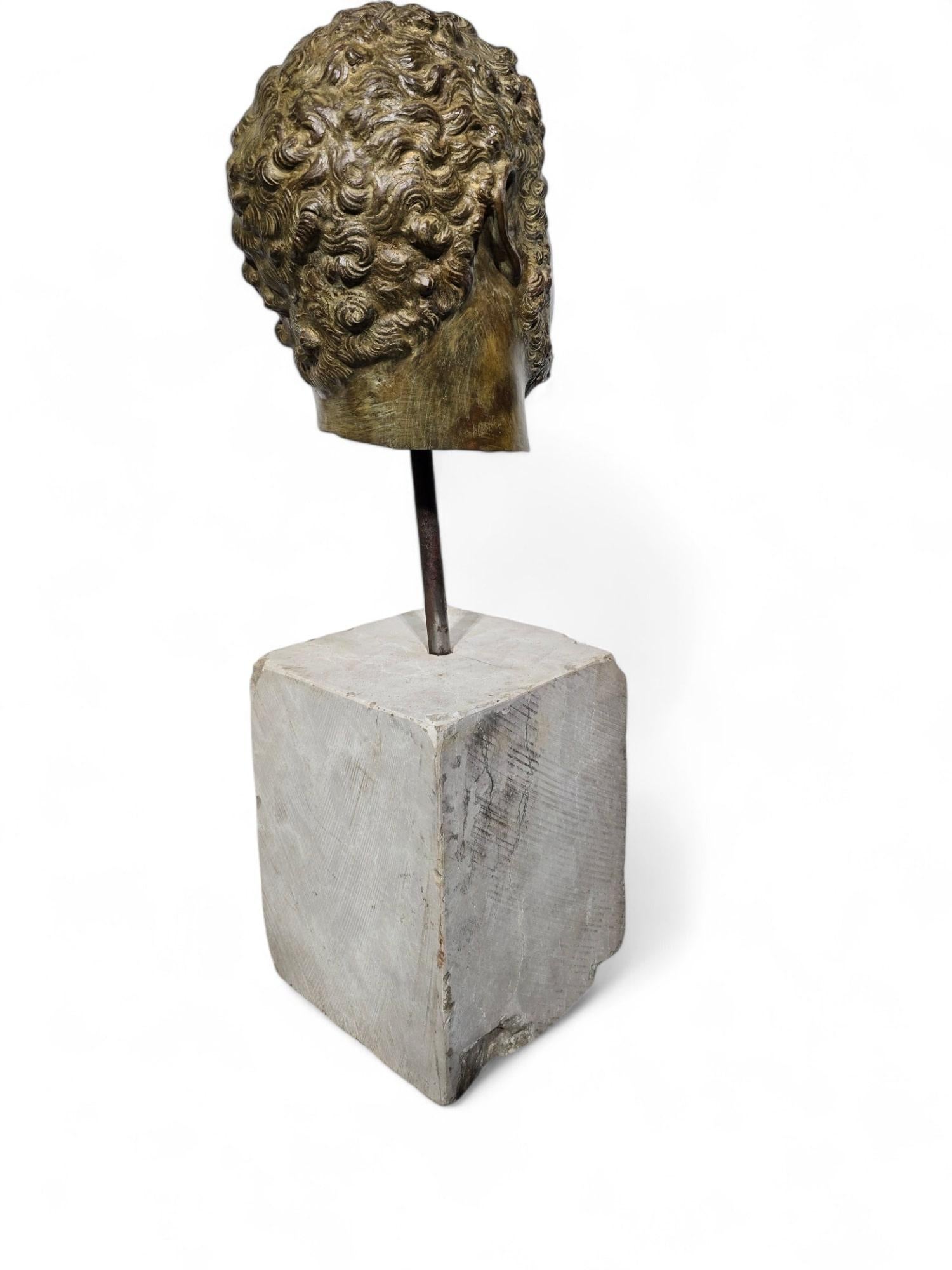 TESTA DI BRONZO DELL'IMPERATORE ROMANO CARACALLA in vendita 2