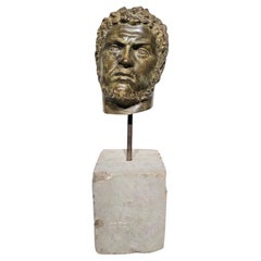 cabeza de bronce del emperador romano caracalla
