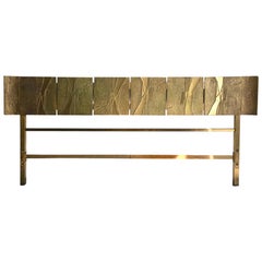 Bronze Headboard by Luciano Frigerio, Italy, 1960s
