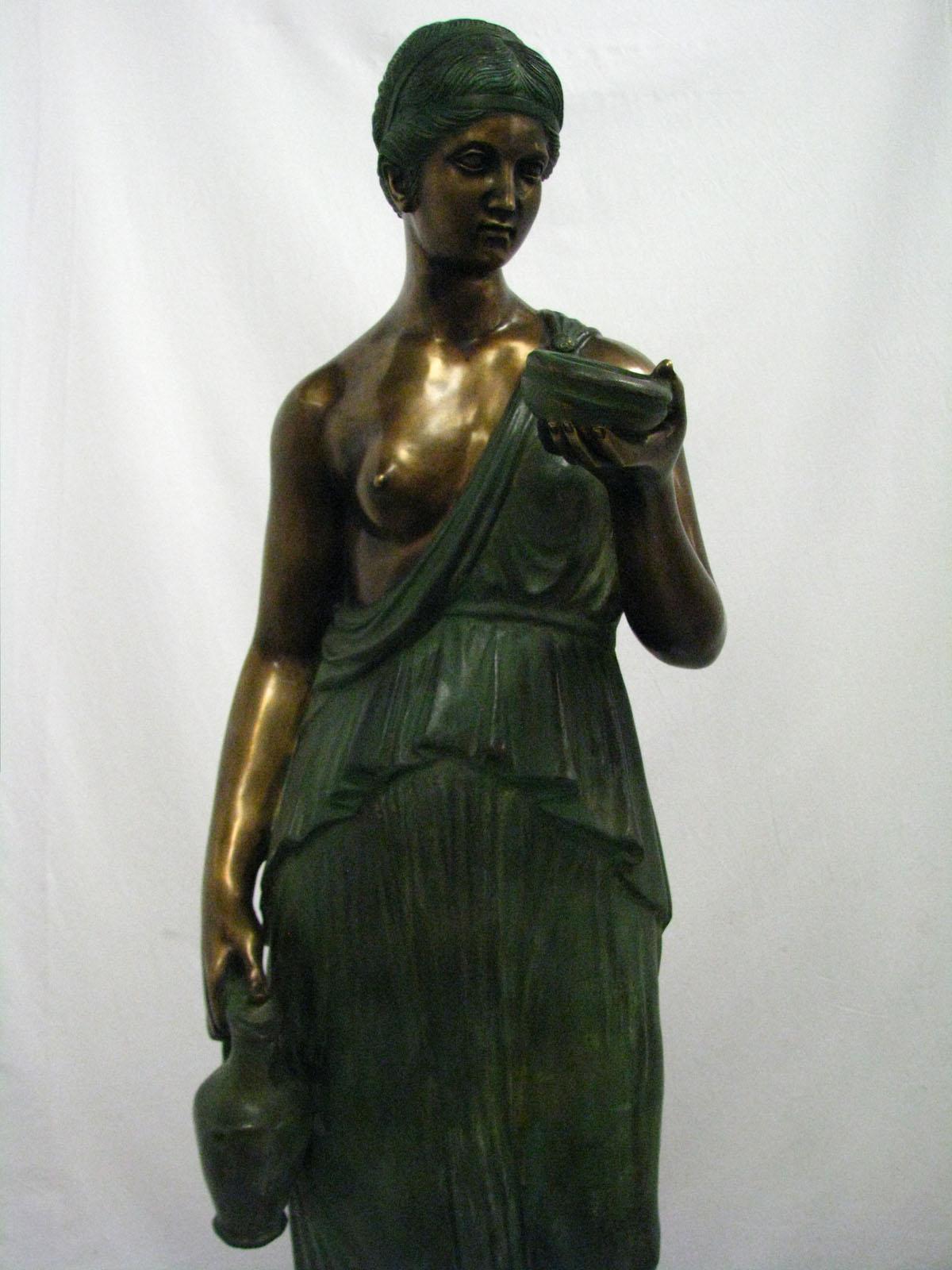 Patinated Bronze Hebe Goddess of Youth A Contemporary Replica For Sale