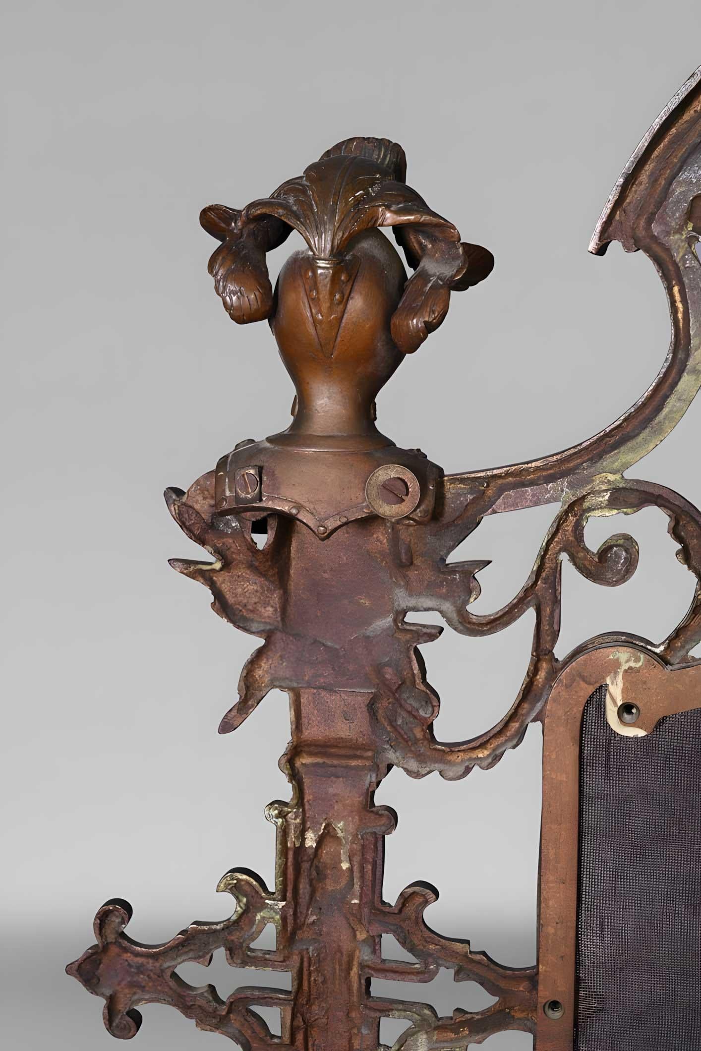 Late 19th Century Bronze helmet spark arrester, 19th century For Sale