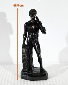 Bronze “Hercules and the Nemean Lion”, signed Gregroi – 19th century