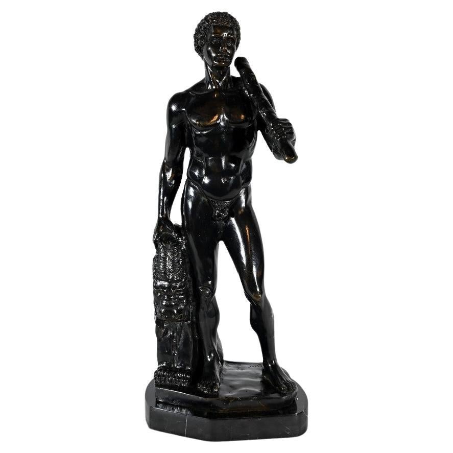 Bronze “Hercules and the Nemean Lion”, signed Gregroi – 19th century
