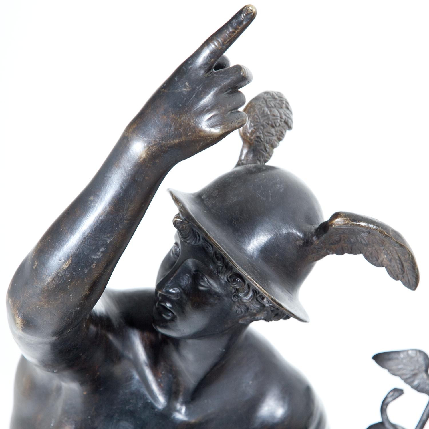 Hermes aus Bronze:: um 1900 im Zustand „Gut“ in Greding, DE