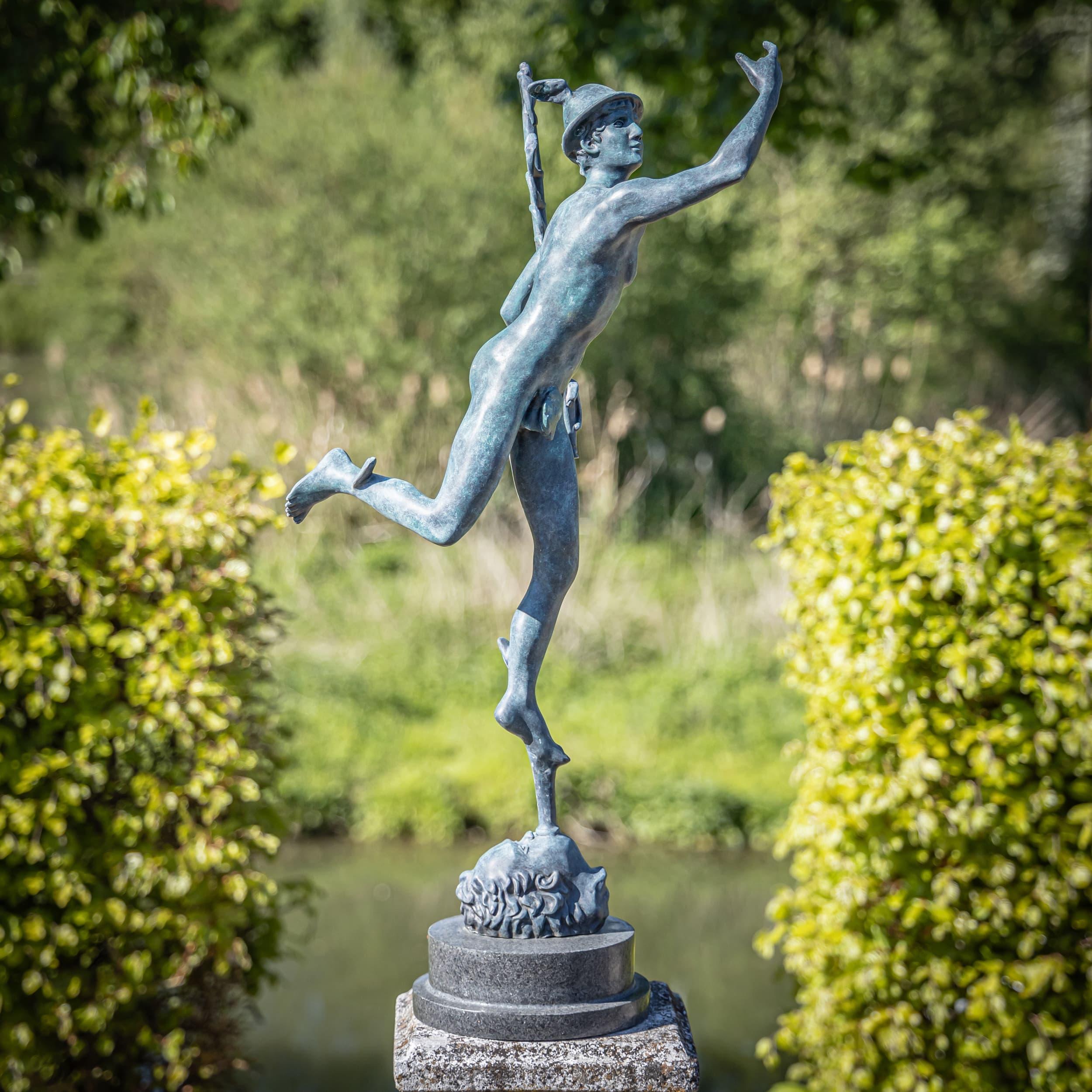 Escultura de bronce de Hermes según Giambologna, Siglo XX en venta 3