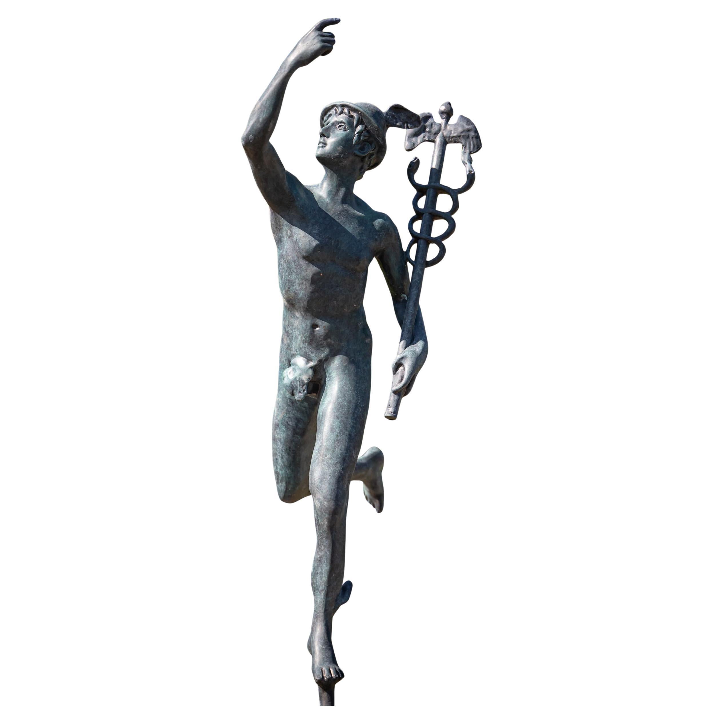 Escultura de bronce de Hermes según Giambologna, Siglo XX