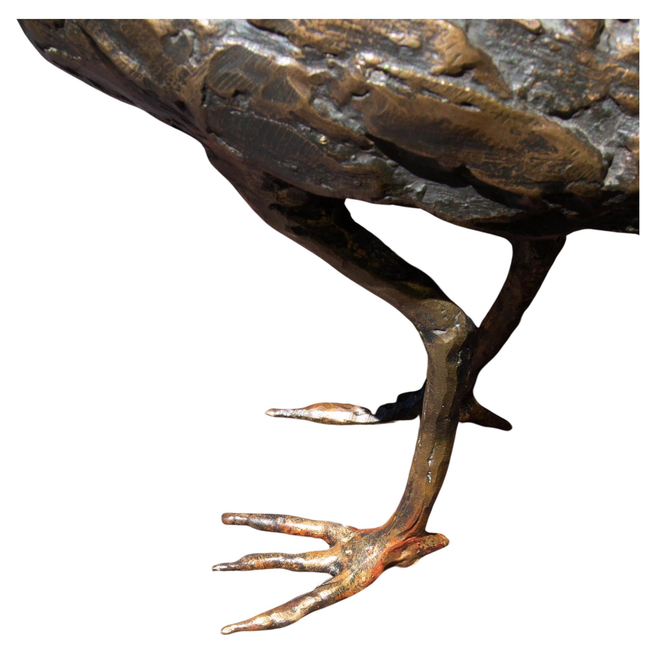 XX secolo Bronze Heron Sculpture by Wayne F Williams in vendita