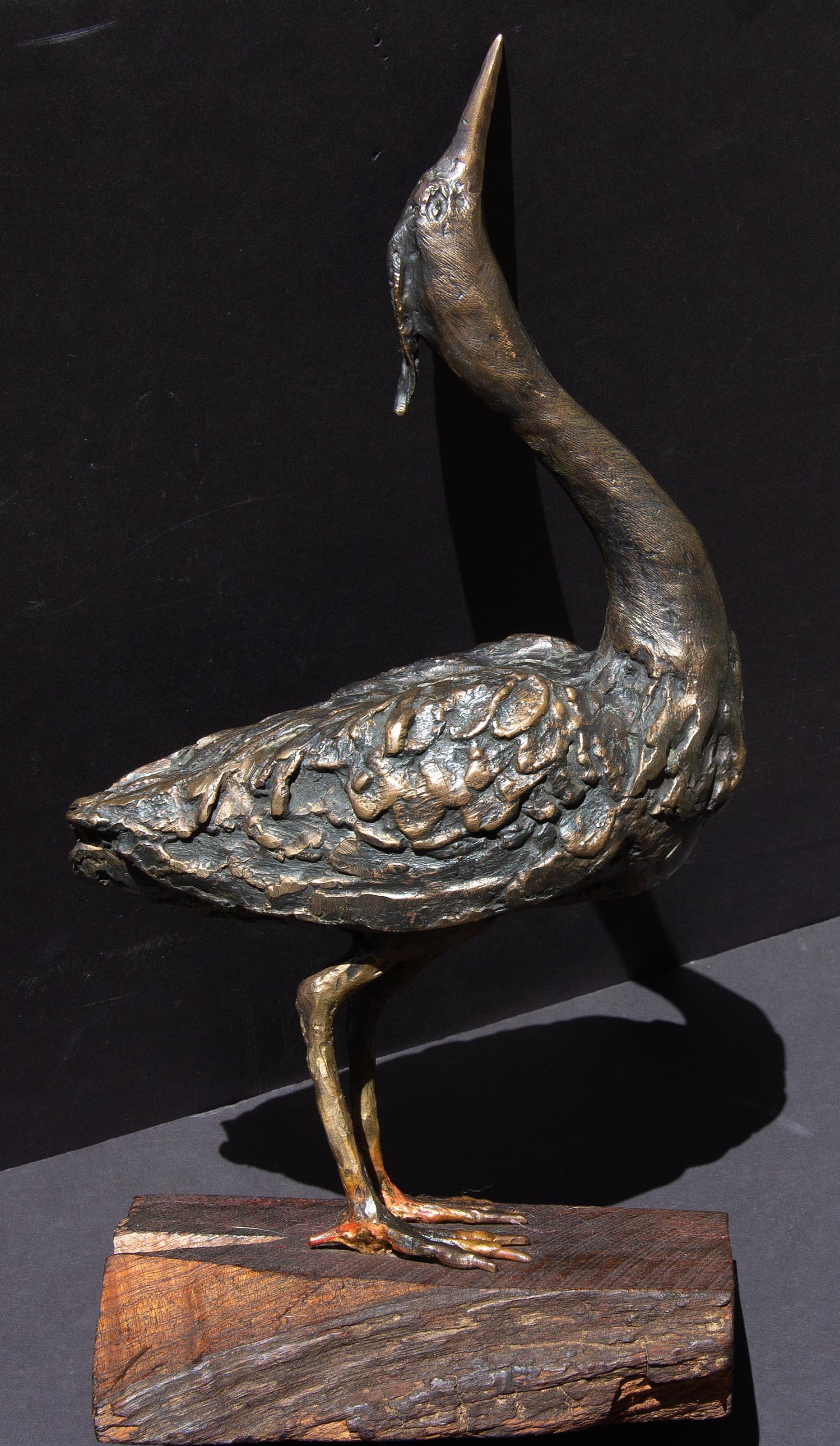 Bronze Heron Sculpture by Wayne F Williams in vendita 1
