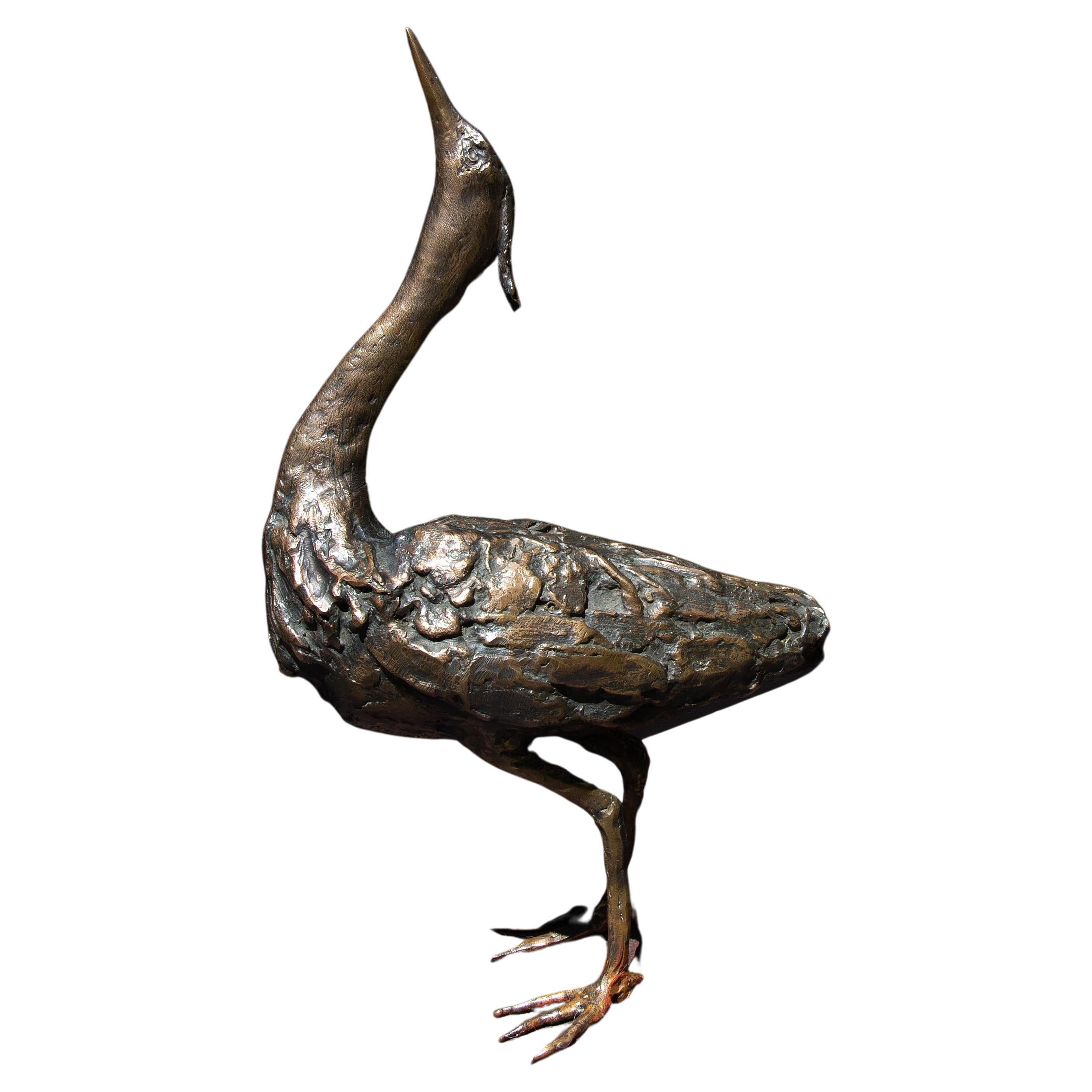 Bronze Heron Sculpture by Wayne F Williams in vendita 2