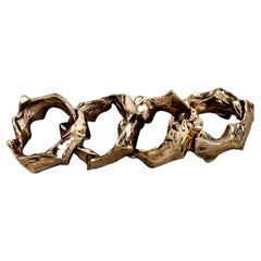 Bronze High Polished Di Mano Napkin Rings, Handcrafted - Set of 4