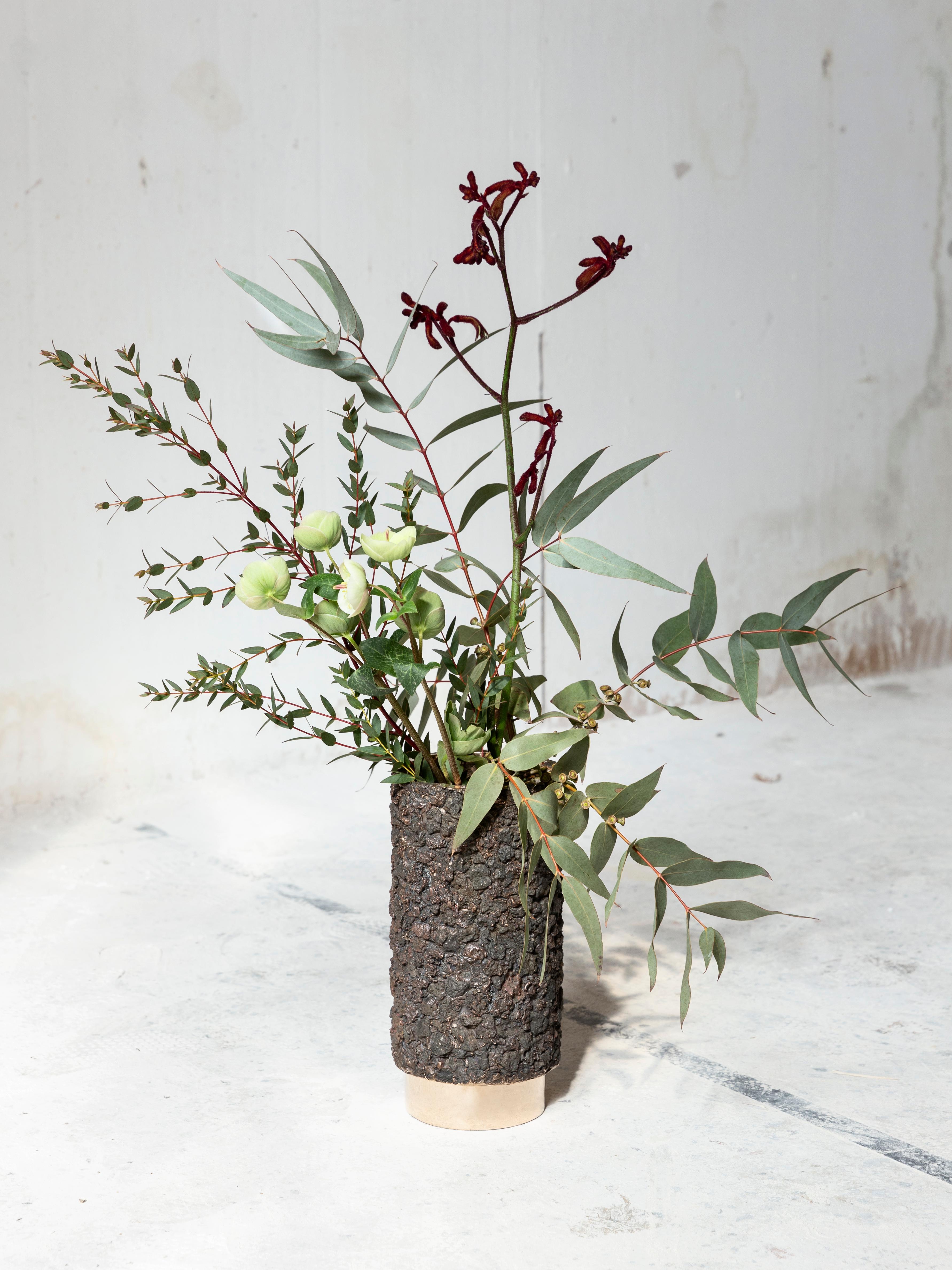Modern Bronze High Vase by Tipstudio For Sale