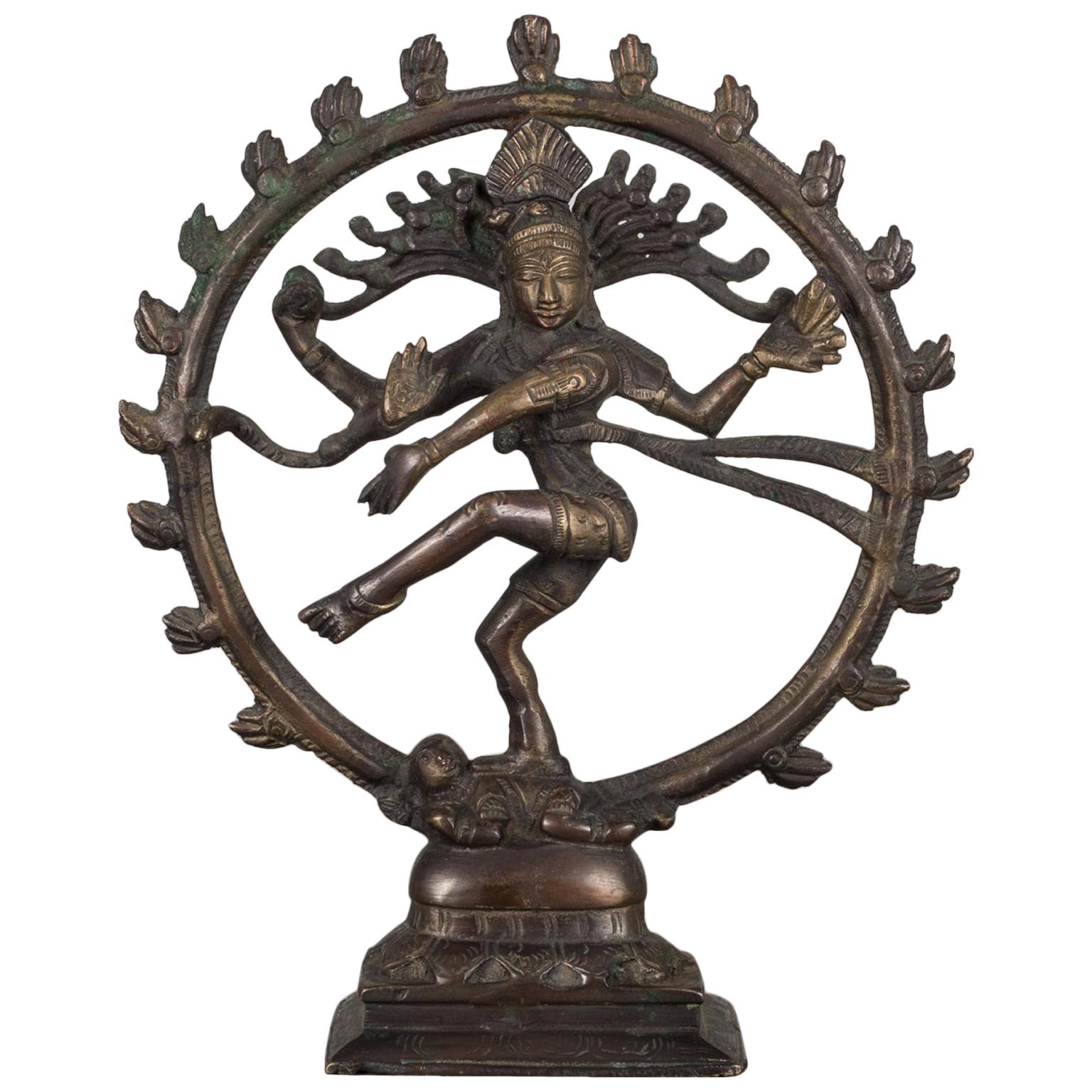 Bronze Hindu 8.5" Shiva as Lord of the Dance Sculpture c.1930