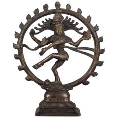 Antique Bronze Hindu 8.5" Shiva as Lord of the Dance Sculpture c.1930