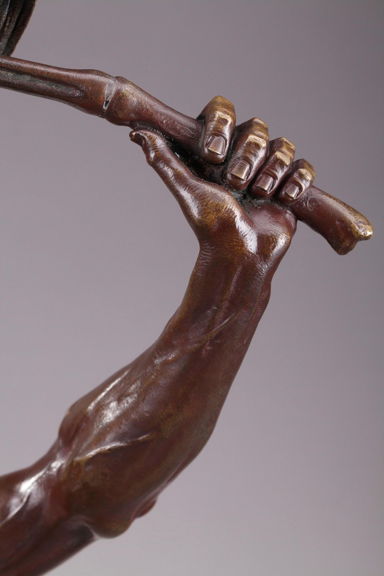 Uccelliere indù in bronzo di Auguste de Wever 